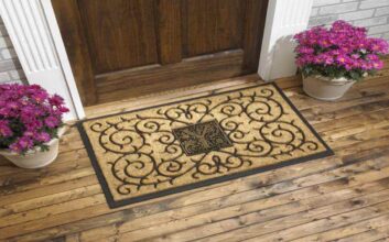 custom door mats at entrance