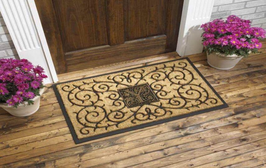 custom door mats at entrance