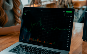 Notebook displaying exchange rates as a graph