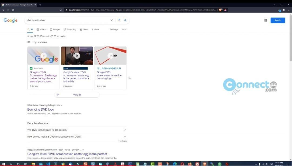 New Google Search DVD Screen Saver Easter Egg - MSPoweruser