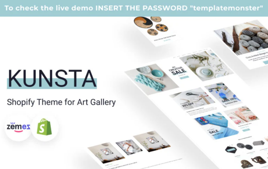 Shopify Themes for Artists from TemplateMonster