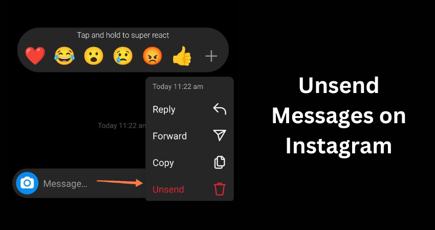 unsend messages on Instagram