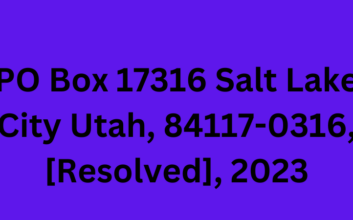 PO Box 17316 Salt Lake City Utah