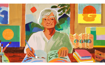 Etel Adnan on Google Doodles