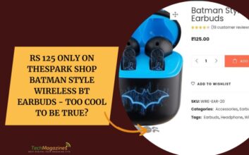 Rs 125 Only on TheSpark Shop Batman Style Wireless BT Earbuds