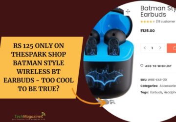 Rs 125 Only on TheSpark Shop Batman Style Wireless BT Earbuds