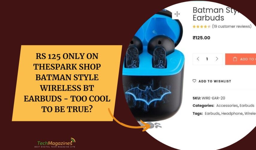 Rs 125 Only on TheSpark Shop Batman Style Wireless BT Earbuds