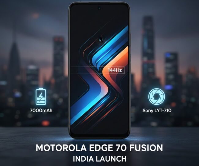 Motorola Edge 70 Fusion Set for India Launch with 7,000mAh Battery, 144Hz 1.5K Display, Sony LYT-710 Camera, and Snapdragon 7s Gen 4