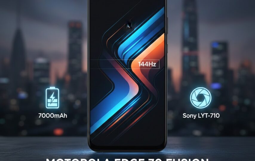 Motorola Edge 70 Fusion Set for India Launch with 7,000mAh Battery, 144Hz 1.5K Display, Sony LYT-710 Camera, and Snapdragon 7s Gen 4