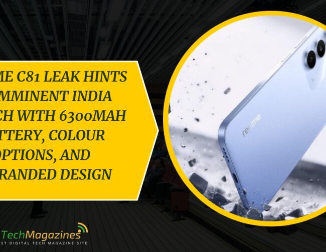 Realme C81 Leak Hints at Imminent India Launch with 6300mAh Battery, Colour Options, and Rebranded Design