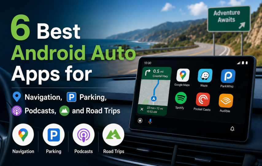 6 Best Android Auto Apps for Navigation, Parking, Podcasts, and Road Trips