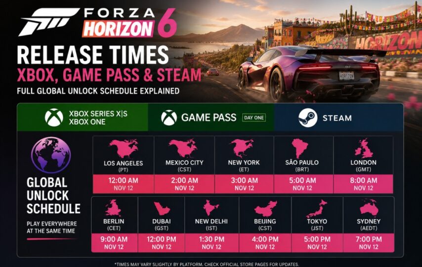 Forza Horizon 6 Release Times for Xbox, Game Pass and Steam: Full Global Unlock Schedule Explained