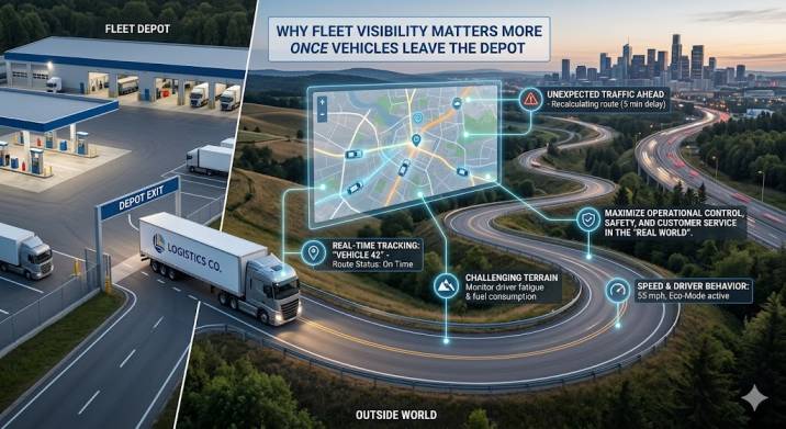 Why Fleet Visibility Matters More Once Your Vehicles Leave the Depot