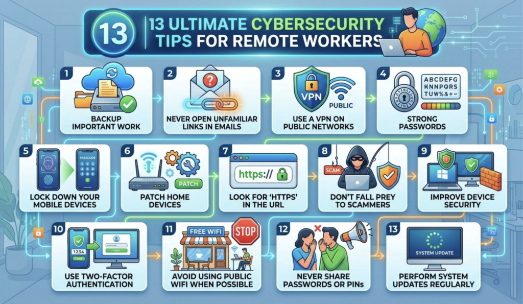 13 Ultimate Cybersecurity Tips for Remote Workers | Tech Magazine