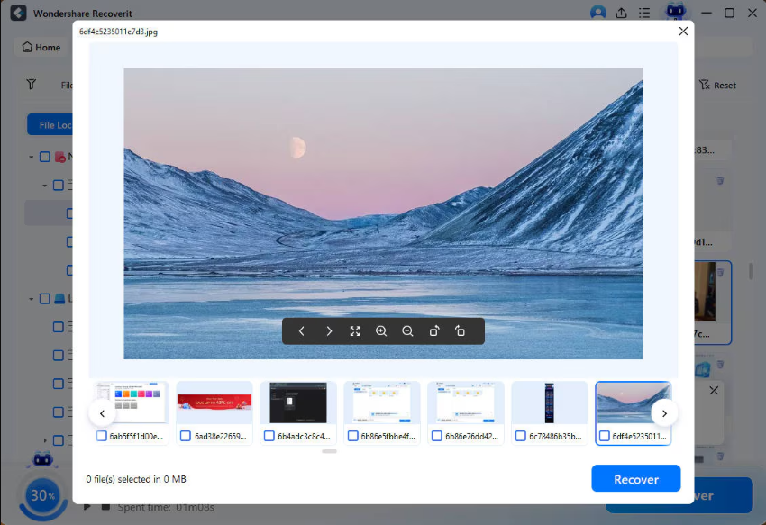 Preview and recover lost files on Windows with Recoverit