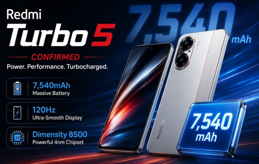 Redmi Turbo 5 Confirmed With 7,540mAh Battery, 120Hz Display, and Dimensity 8500 Chipset