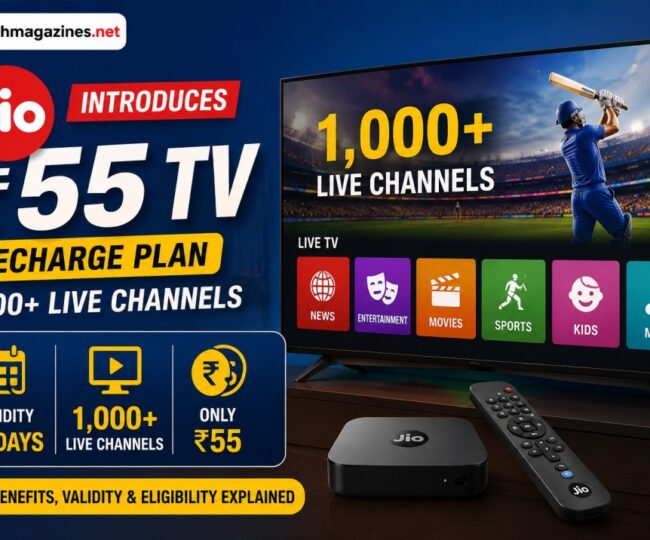 Jio Introduces Rs 55 TV Recharge Plan With 1,000+ Live Channels: Full Benefits, Validity and Eligibility Explained
