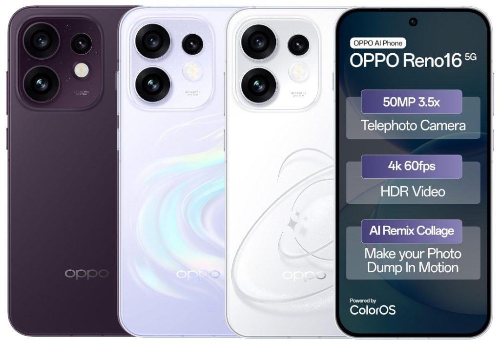 OPPO Reno 16: Display, Performance, Cameras, Battery, and AI Features