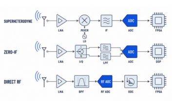 Superheterodyne, Zero-IF, or Direct RF Sampling?