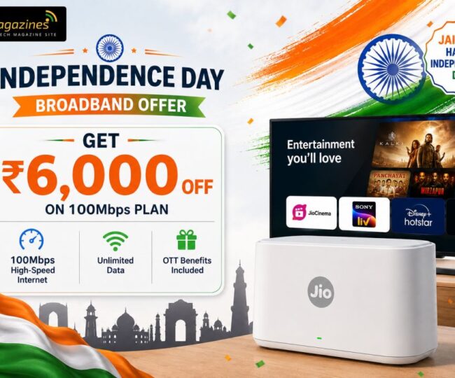 Jio Independence Day Broadband Offer