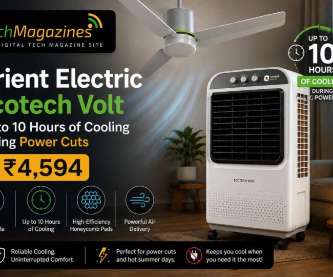 Orient Electric Ecotech Volt Offers Up to 10 Hours of Cooling During Power Cuts at ₹4,594