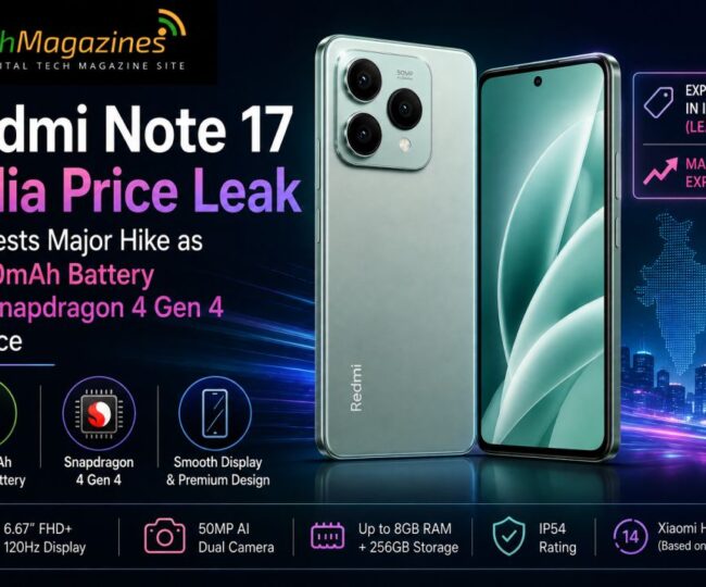 Redmi Note 17 India Price Leak Suggests Major Hike as 8,000mAh Battery and Snapdragon 4 Gen 4 Surface