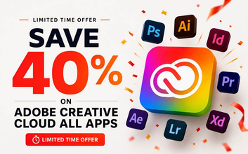 Save 40% on Adobe Creative Cloud All Apps