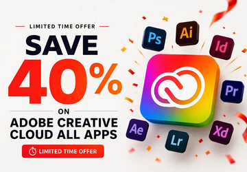 Save 40% on Adobe Creative Cloud All Apps