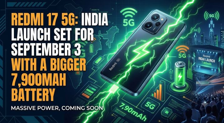 Redmi 17 5G India Launch Set for September 3 With a Bigger 7,900mAh Battery