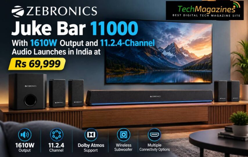 Zebronics Juke Bar 11000 With 1610W Output and 11.2.4-Channel Audio Launches in India