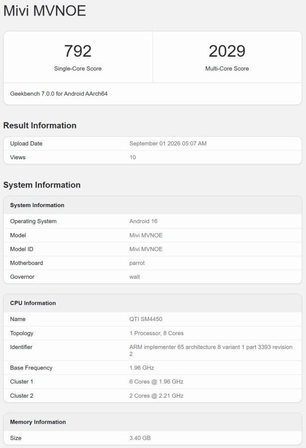 Geekbench Listing Hints at Mivi One 5G Specifications
