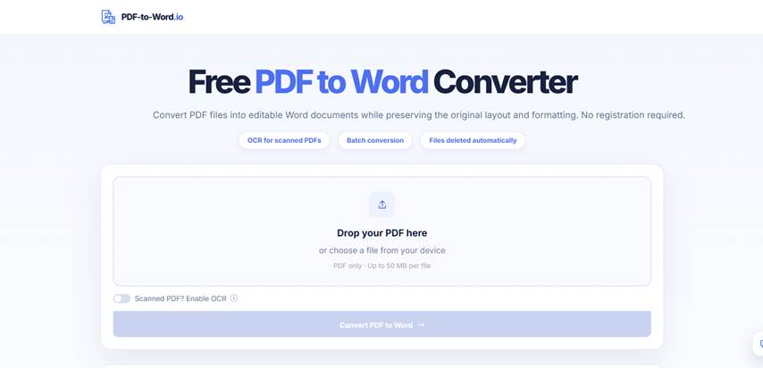 How PDF-to-Word.io Makes PDF Editing Easier With Editable DOCX Conversion