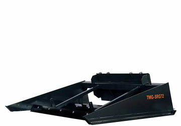A road grader blade set on an angle rebuilds the crown a gravel drive loses every year