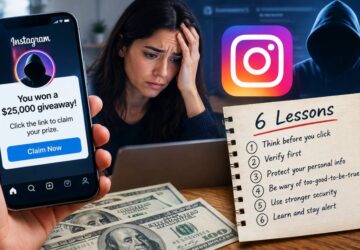 Create an img for article- The Six Lessons Hidden in a $25,000 Instagram Scam