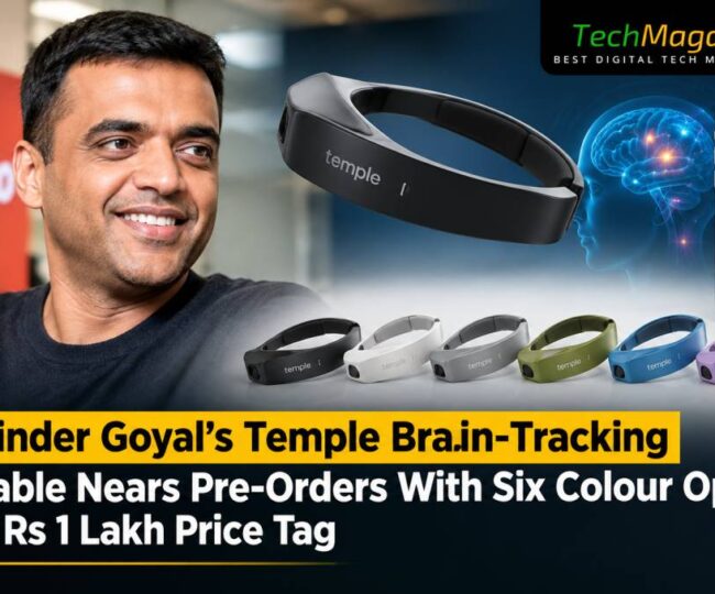 Deepinder Goyal’s Temple Brain-Tracking Wearable Nears