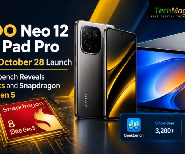 iQOO Neo 12 and Pad Pro Set for October 28 Launch